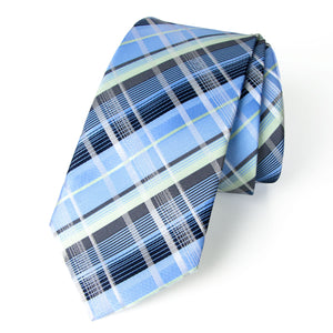 Men's Elegant Fine Tartan Microfiber Woven Tie
