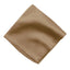 men's coffee brown solid color satin microfiber handkerchief hanky pocket square