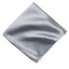 men's medium grey gray solid color satin microfiber handkerchief hanky pocket square