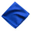 men's royal blue solid color satin microfiber handkerchief hanky pocket square