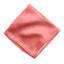 men's coral spring melon solid color satin microfiber handkerchief hanky pocket square