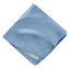 men's steel blue solid color satin microfiber handkerchief hanky pocket square