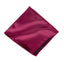 men's burgundy wine solid color satin microfiber handkerchief hanky pocket square