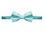 men's aqua blue green solid color satin microfiber bow tie