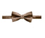 men's coffee brown solid color satin microfiber bow tie