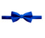 men's royal blue solid color satin microfiber bow tie