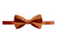 men's rust orange brown solid color satin microfiber bow tie