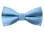men's steel blue solid color satin microfiber bow tie