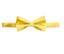 men's yellow solid color satin microfiber bow tie