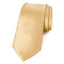 men's antique gold metallic solid color satin microfiber necktie tie