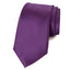 men's dusty purple solid color satin microfiber necktie tie