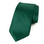 men's emerald green solid color satin microfiber necktie tie