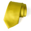 men's gold metallic solid color satin microfiber necktie tie