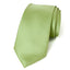 men's green tea solid color satin microfiber necktie tie