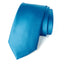 men's sky blue light blue solid color satin microfiber necktie tie