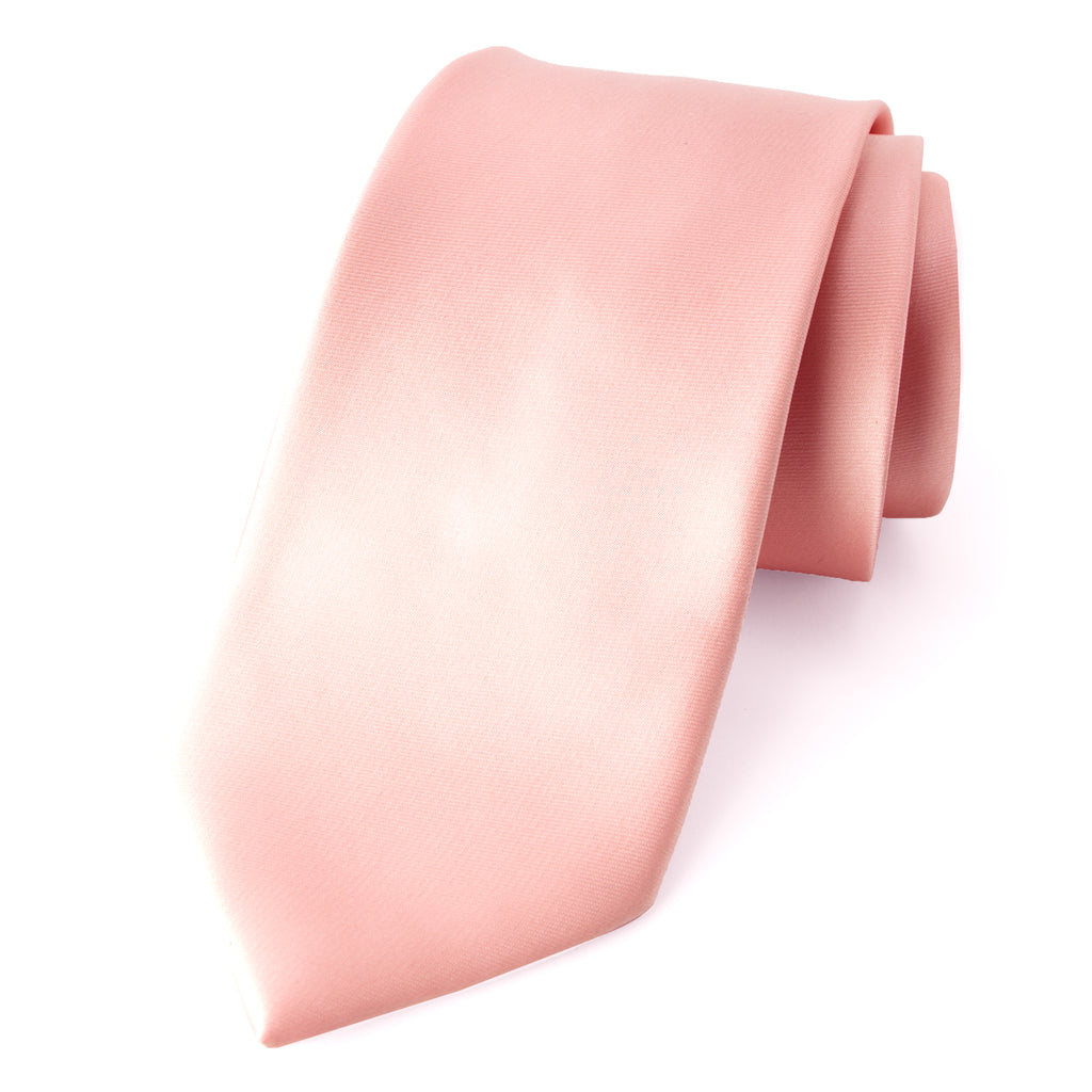 men's petal lavender purple pink solid color satin microfiber necktie tie