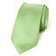 men's sage green solid color satin microfiber necktie tie