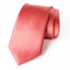 men's coral spring melon solid color satin microfiber necktie tie
