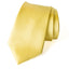 men's yellow solid color satin microfiber necktie tie