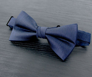Men's Leather Texture Woven Bow Tie