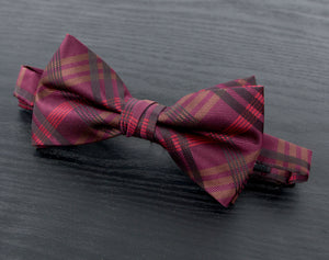 Men's Plaid Woven Bow Tie