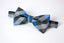 Men's Checkered Blue Patterned Bow Tie (Color 02)
