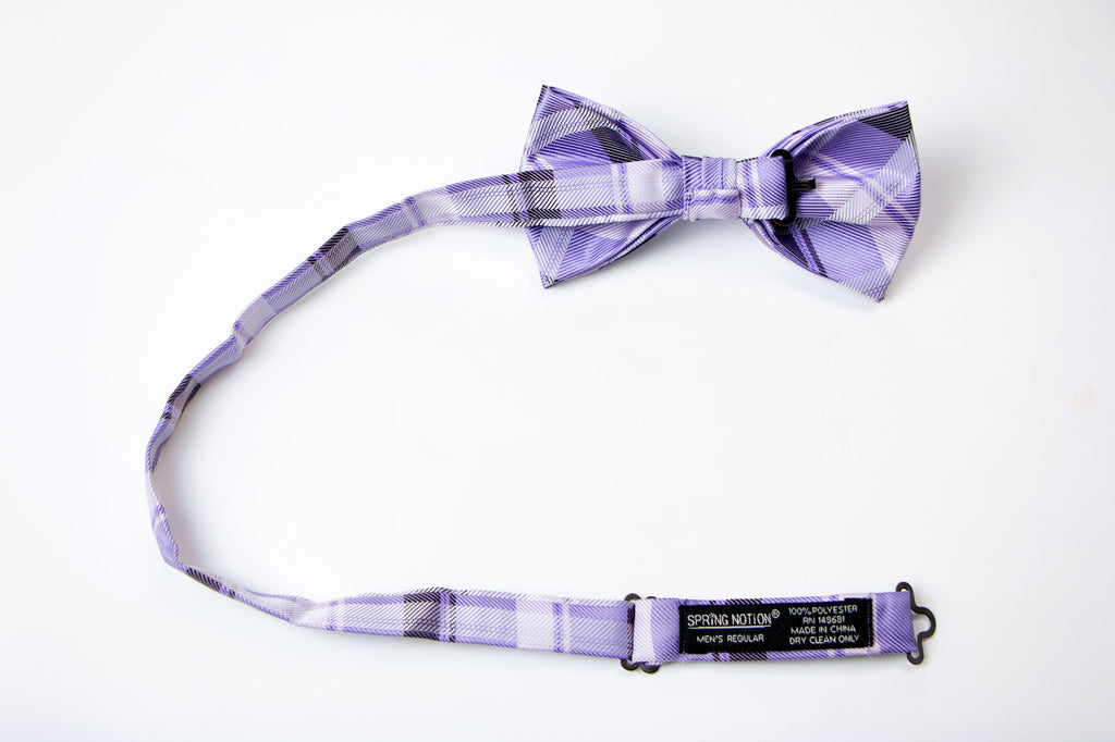 Men's Lilac Patterned Bow Tie (Color 12)