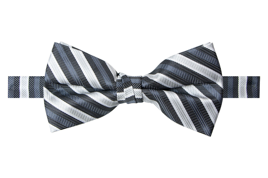 Men's Grey Patterned Bow Tie (Color 22)