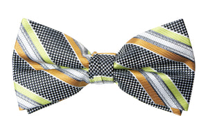 Men's Lime/Orange Patterned Bow Tie (Color 25)