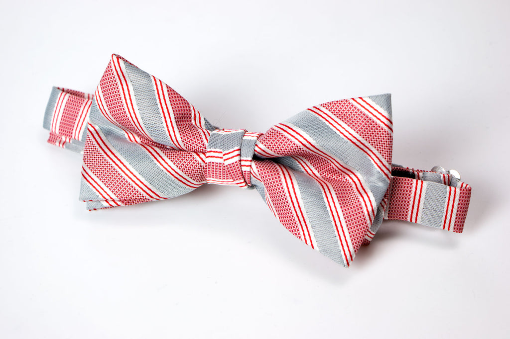 Men's Light Pink Patterned Bow Tie (Color 26)