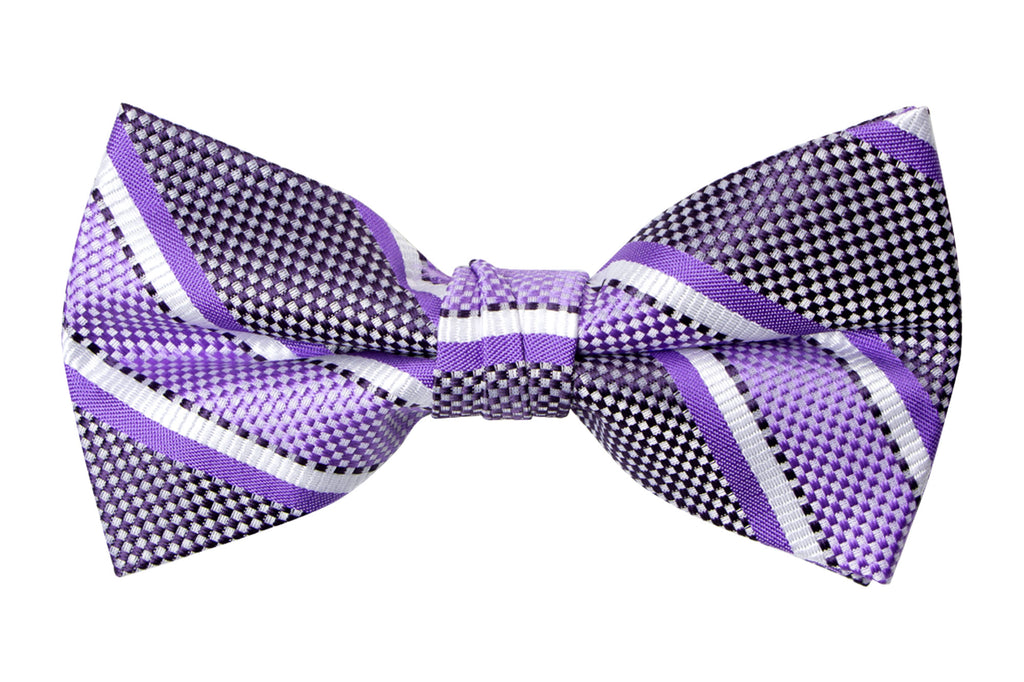 Men's Purple Patterned Bow Tie (Color 28)