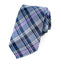 men's purple tartan plaid patterned necktie tie
