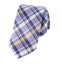 men's lilac lavender purple tartan plaid patterned necktie tie