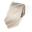 men's champagne beige elegant stripes patterned necktie tie