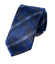 men's navy blue plaid patterned necktie tie