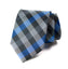 men's checkered blue patterned necktie tie