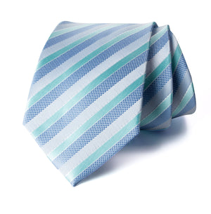 men's aqua blue green patterned necktie tie