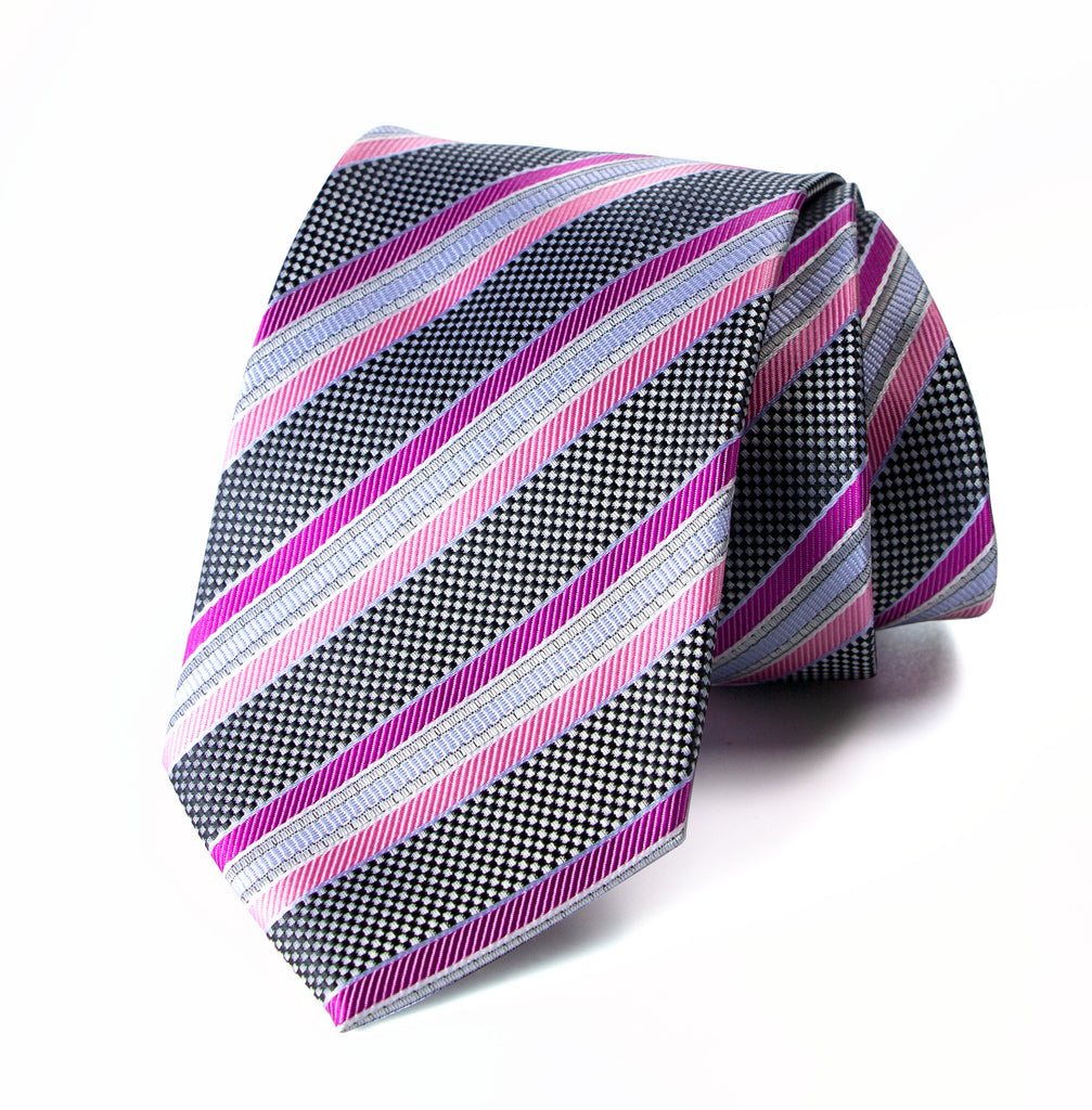 men's fuchsia hot pink patterned necktie tie