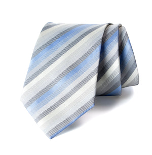 men's blue ivory patterned necktie tie