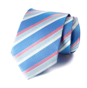 men's blue coral spring melon patterned necktie tie
