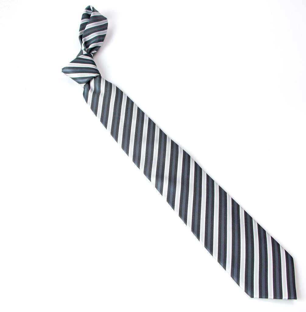 men's grey gray patterned necktie tie