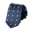 men's blue white cranes patterned necktie tie