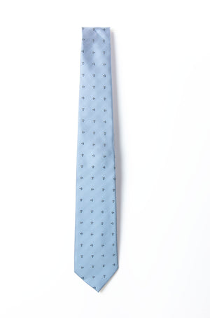 men's blue anchors patterned necktie tie