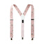 Men's Floral Cotton Suspenders, Blush Pink (Color F13)
