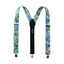 Men's Floral Cotton Suspenders, Blue (Color F31)