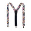 Men's Floral Cotton Suspenders, Quartz (Color F52)