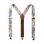 Men's Floral Cotton Suspenders, Lavender Haze (Color F53)