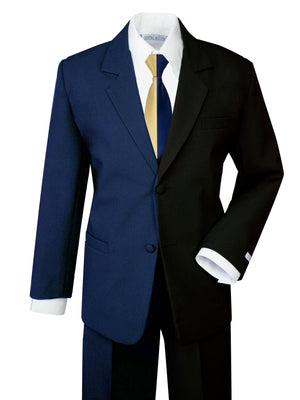 Boys' Classic Fit Suit Customizable Tie Color