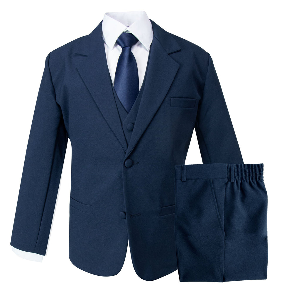 Boys' Blue Classic Fit Formal Dress Suit Set