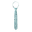 Boys' Cotton Floral Skinny Zipper Tie, Blue (Color F14)